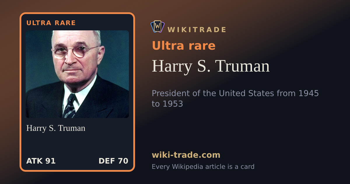 Harry S. Truman — Ultra rare card