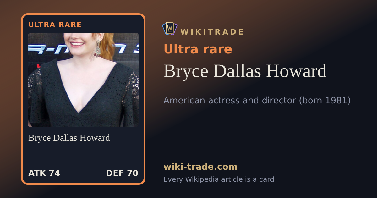 Bryce Dallas Howard — Ultra rare card