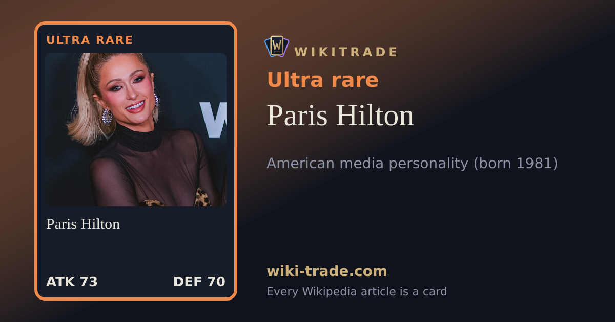 Paris Hilton — Ultra rare card