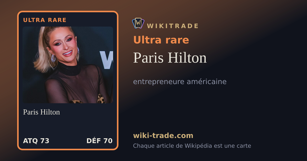 Paris Hilton — carte Ultra rare