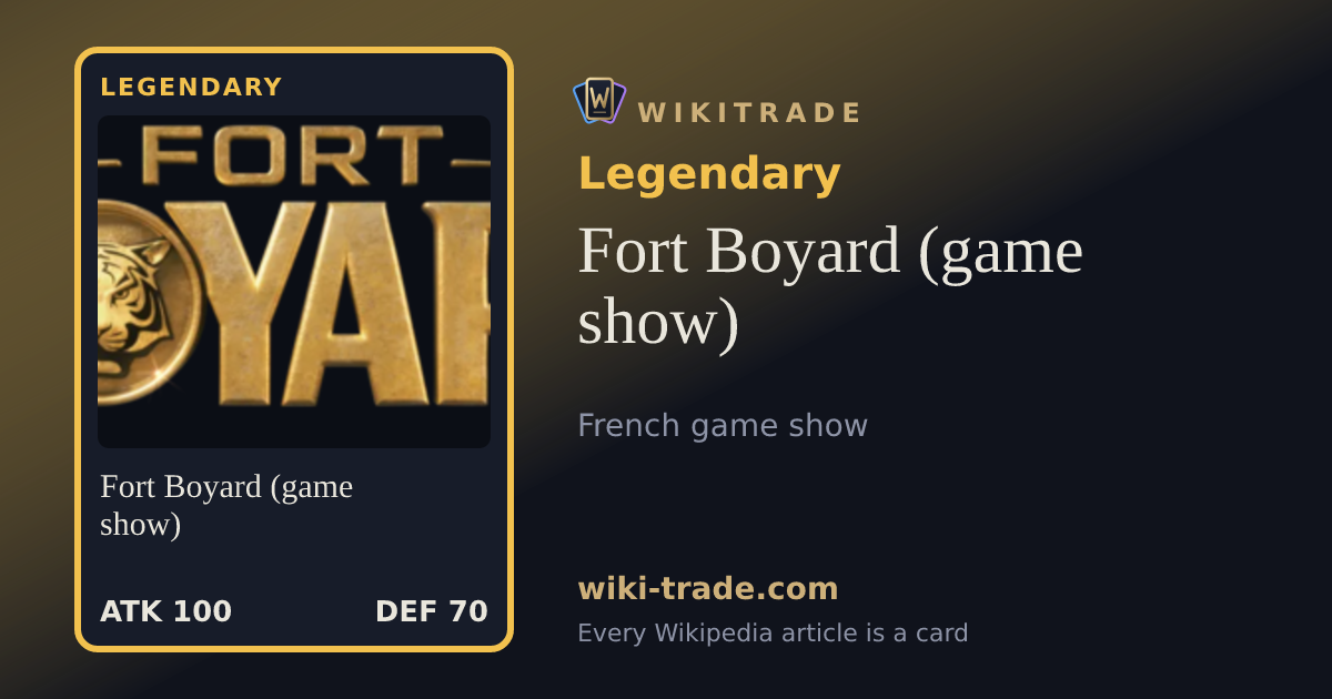 Fort Boyard (game show) — Legendary card