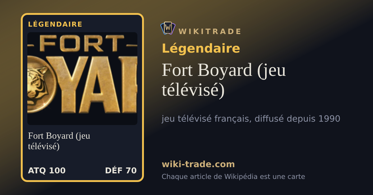 Fort Boyard (jeu télévisé) — carte Légendaire