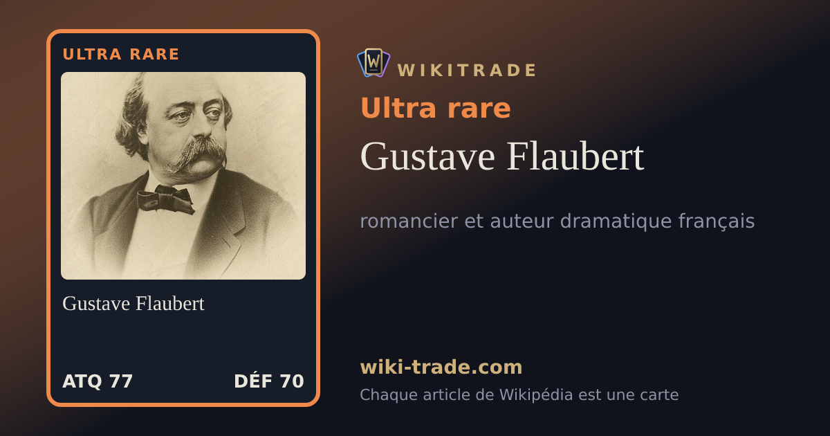 Gustave Flaubert — carte Ultra rare