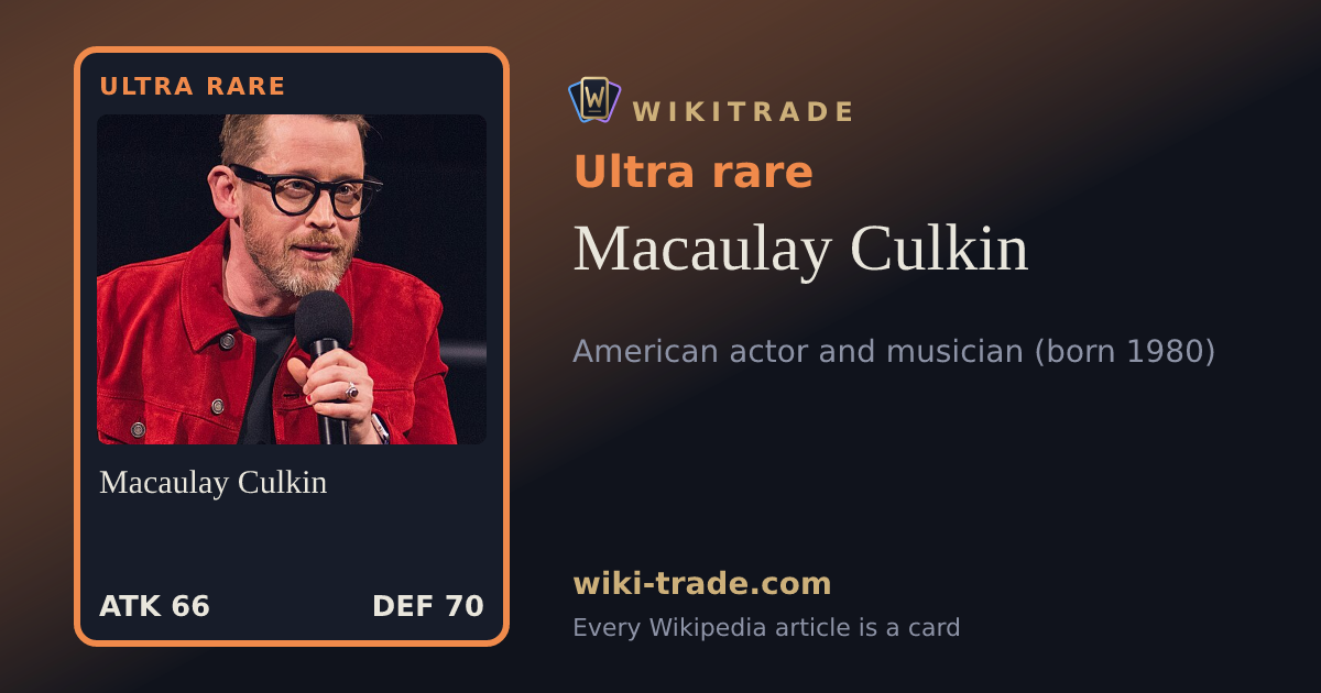 Macaulay Culkin — Ultra rare card