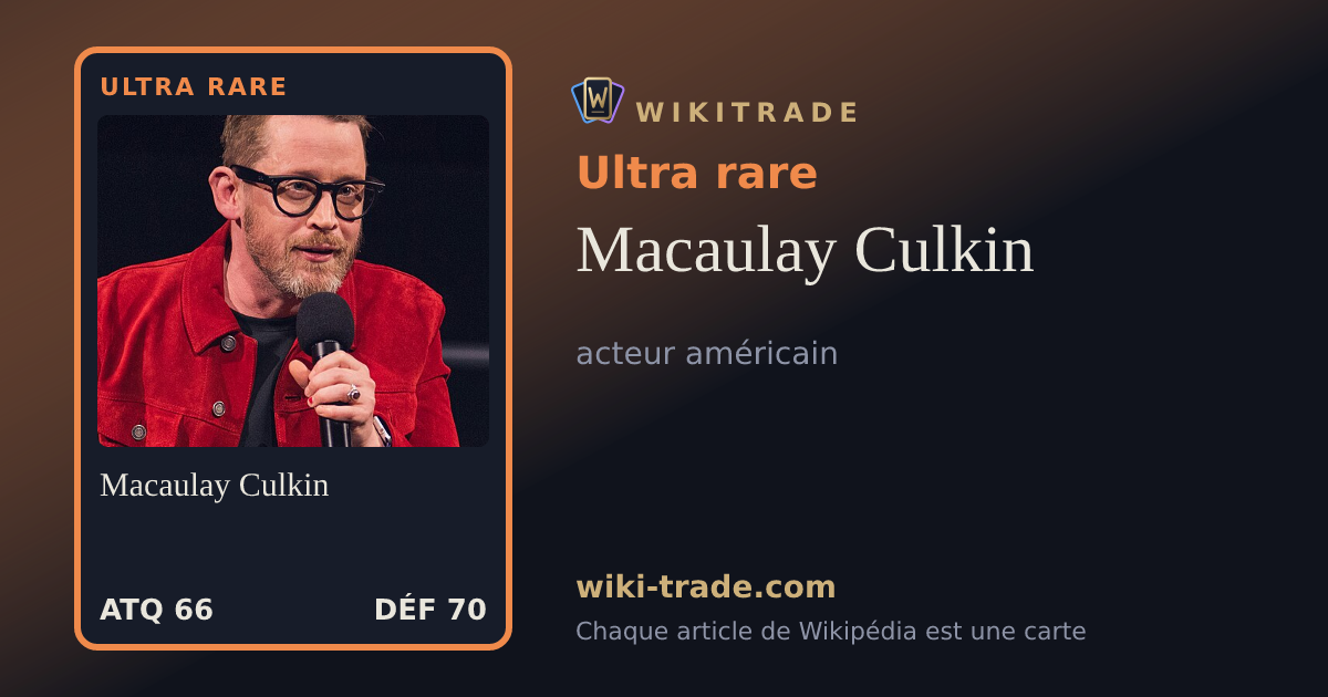 Macaulay Culkin — carte Ultra rare