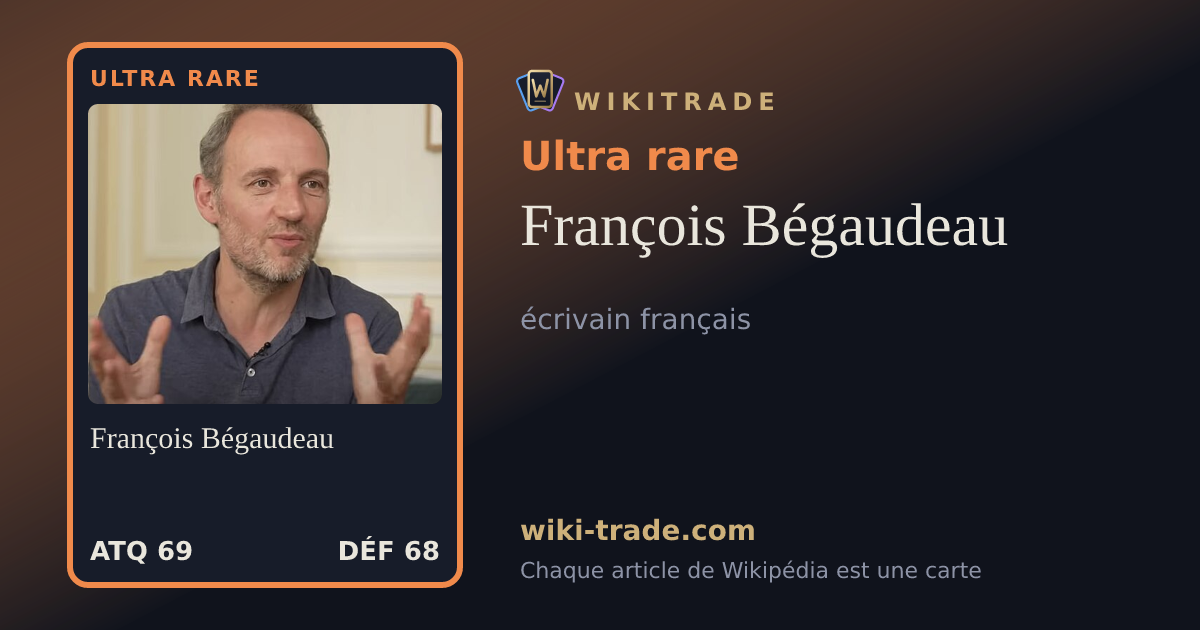 François Bégaudeau — carte Ultra rare