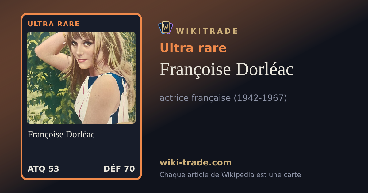Françoise Dorléac — carte Ultra rare