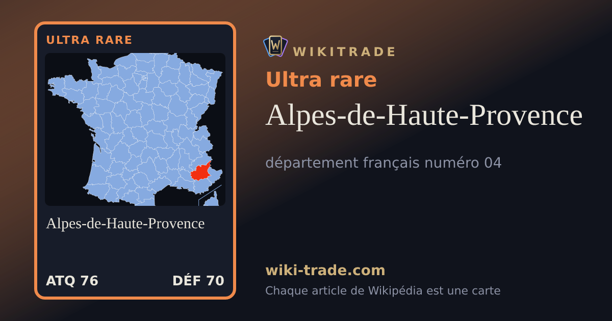 Alpes-de-Haute-Provence — carte Ultra rare