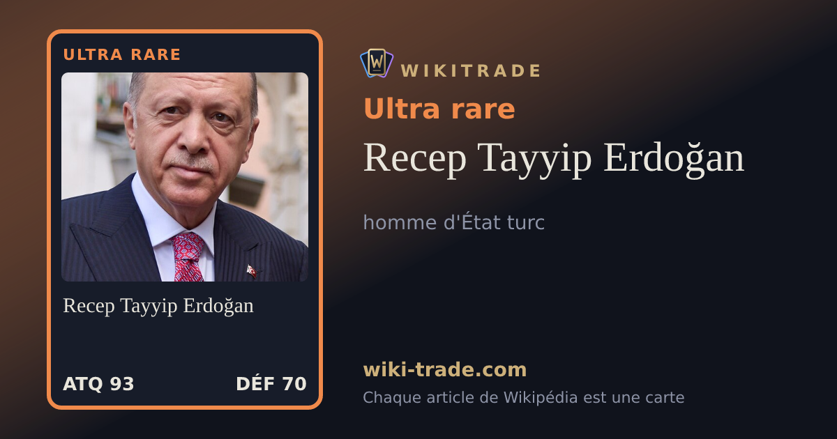 Recep Tayyip Erdoğan — carte Ultra rare