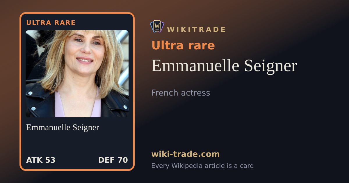 Emmanuelle Seigner — Ultra rare card