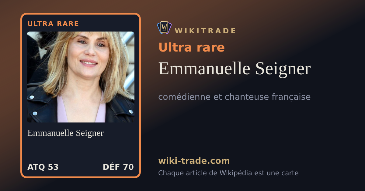 Emmanuelle Seigner — carte Ultra rare