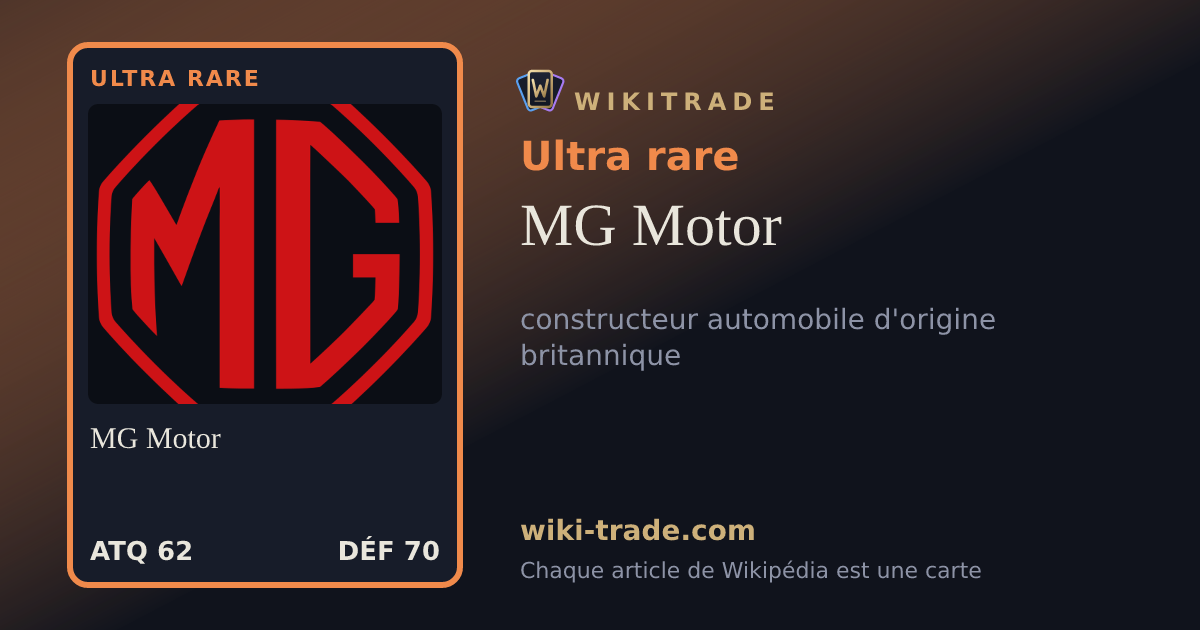 MG Motor — carte Ultra rare