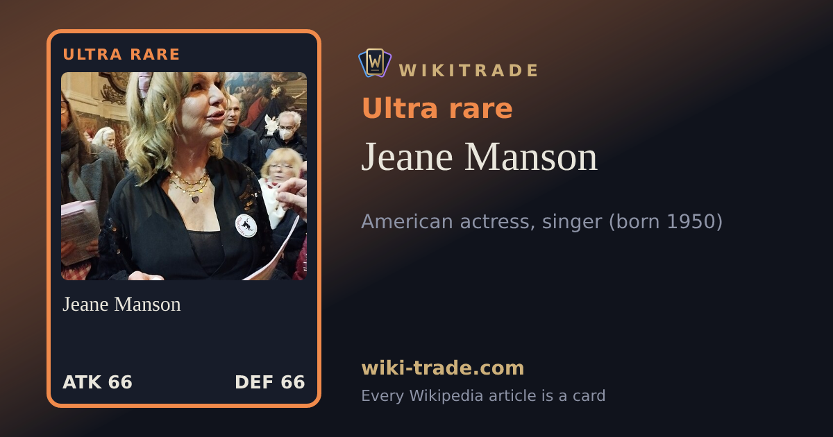 Jeane Manson — Ultra rare card