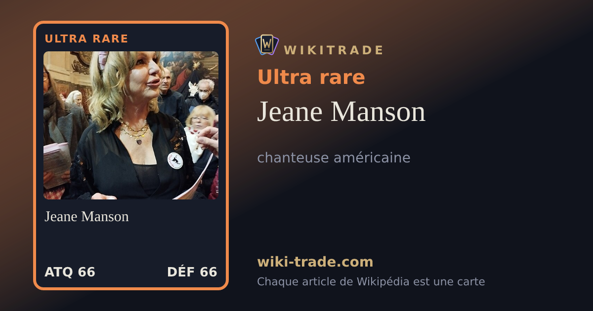 Jeane Manson — carte Ultra rare