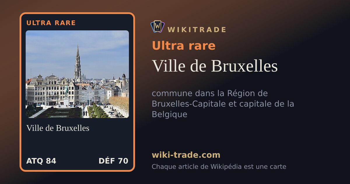 Ville de Bruxelles — carte Ultra rare