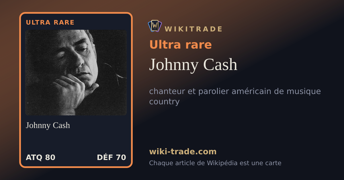 Johnny Cash — carte Ultra rare