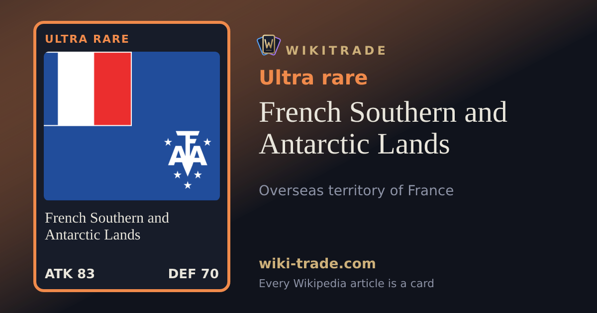 French Southern and Antarctic Lands — Ultra rare card