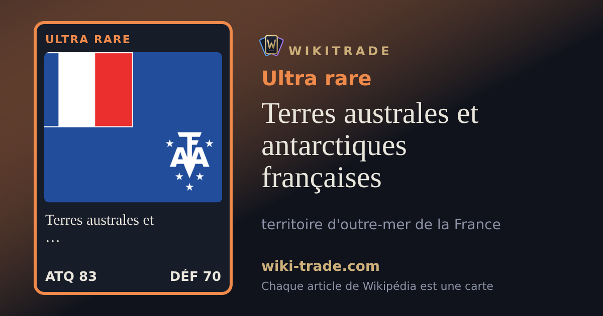 Terres australes et antarctiques françaises — carte Ultra rare