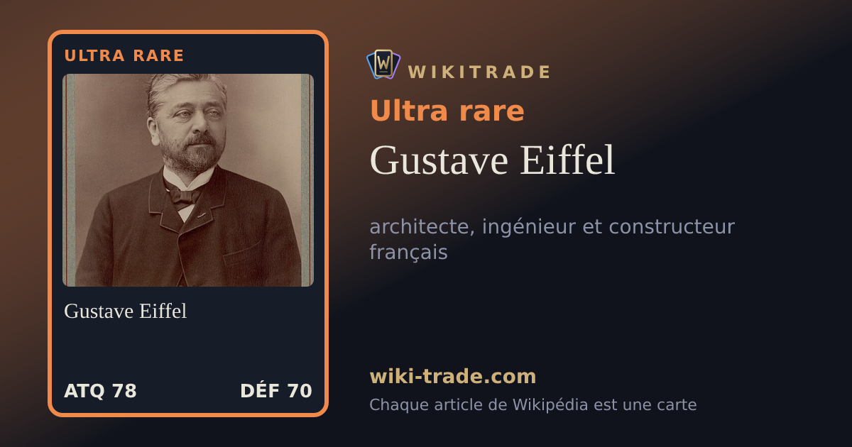 Gustave Eiffel — carte Ultra rare
