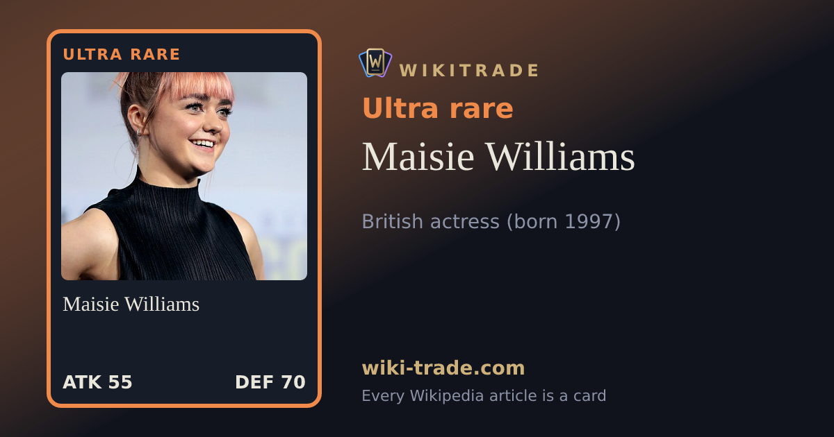 Maisie Williams — Ultra rare card