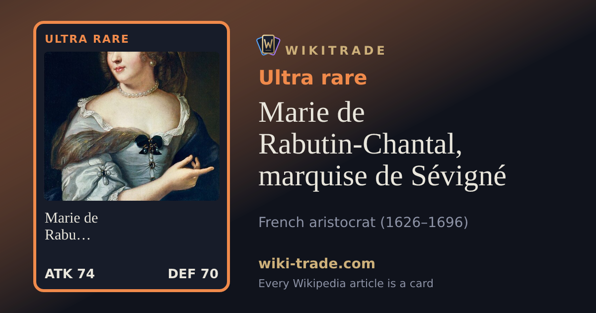 Marie de Rabutin-Chantal, marquise de Sévigné — Ultra rare card