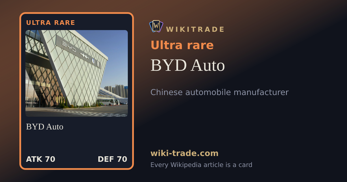 BYD Auto — Ultra rare card