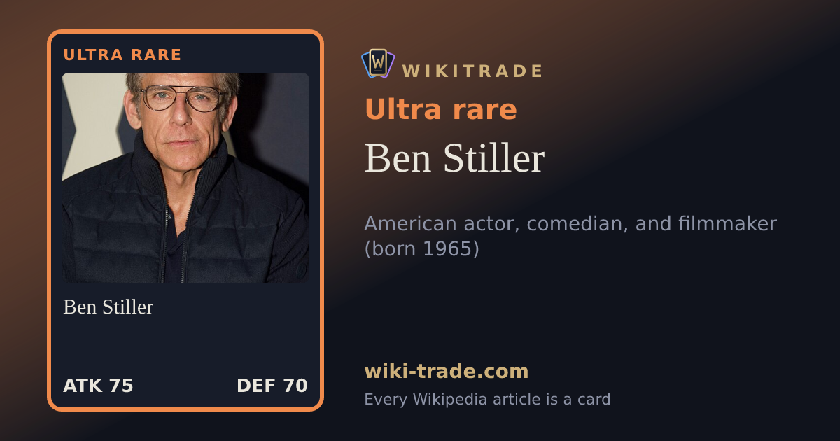 Ben Stiller — Ultra rare card
