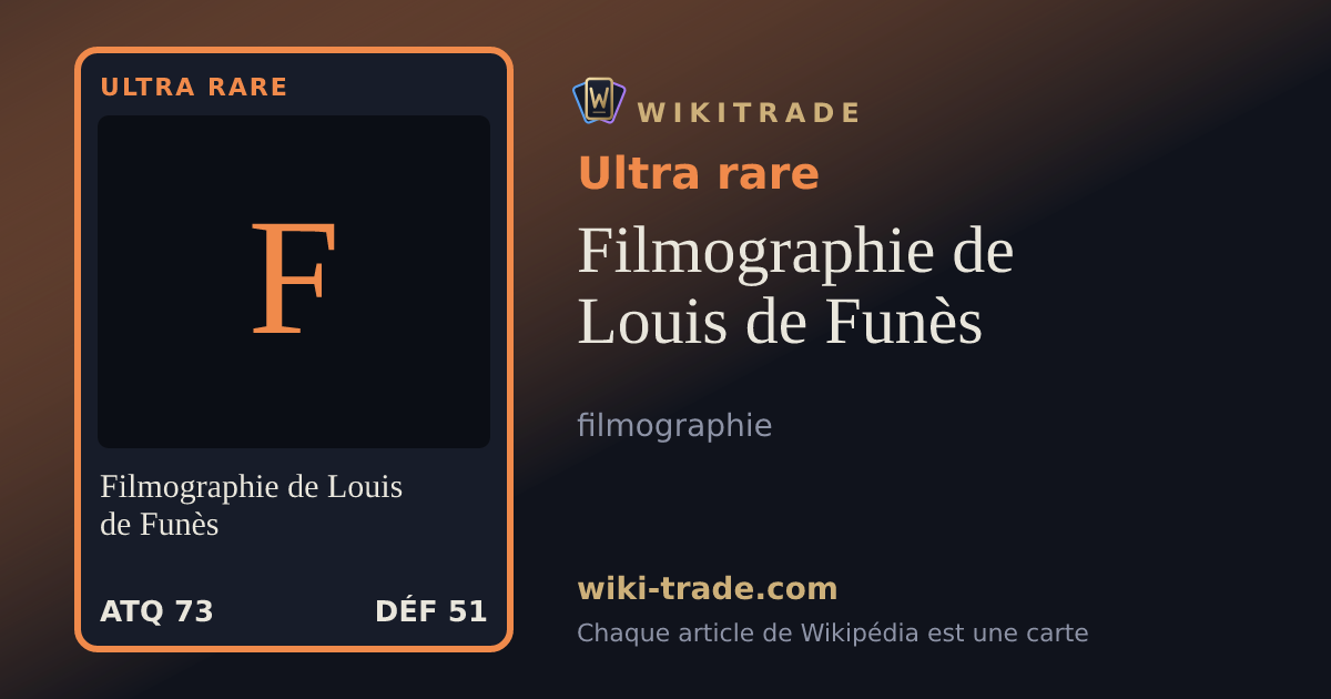 Filmographie de Louis de Funès — carte Ultra rare