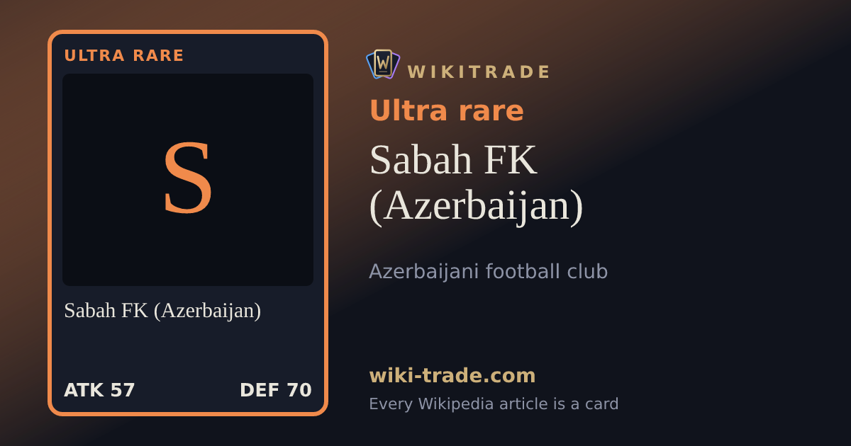 Sabah FK (Azerbaijan) — Ultra rare card