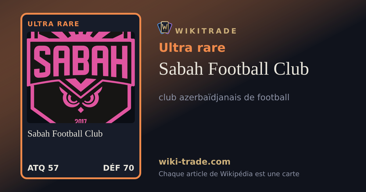 Sabah Football Club — carte Ultra rare