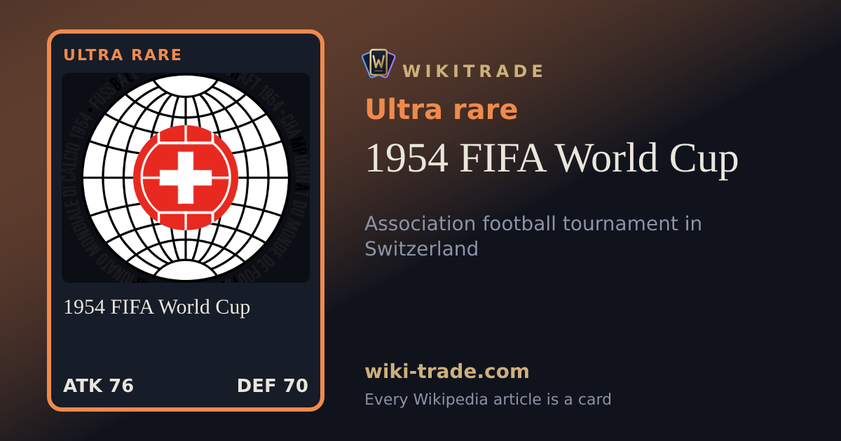 1954 FIFA World Cup — Ultra rare card