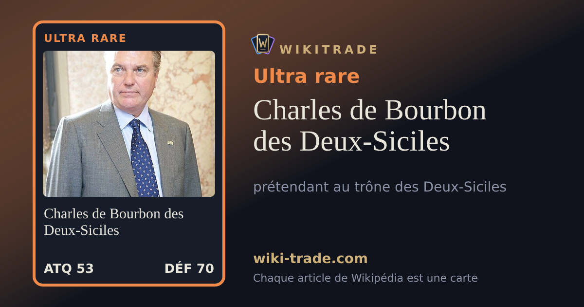 Charles de Bourbon des Deux-Siciles — carte Ultra rare
