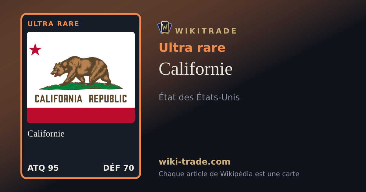 Californie — carte Ultra rare