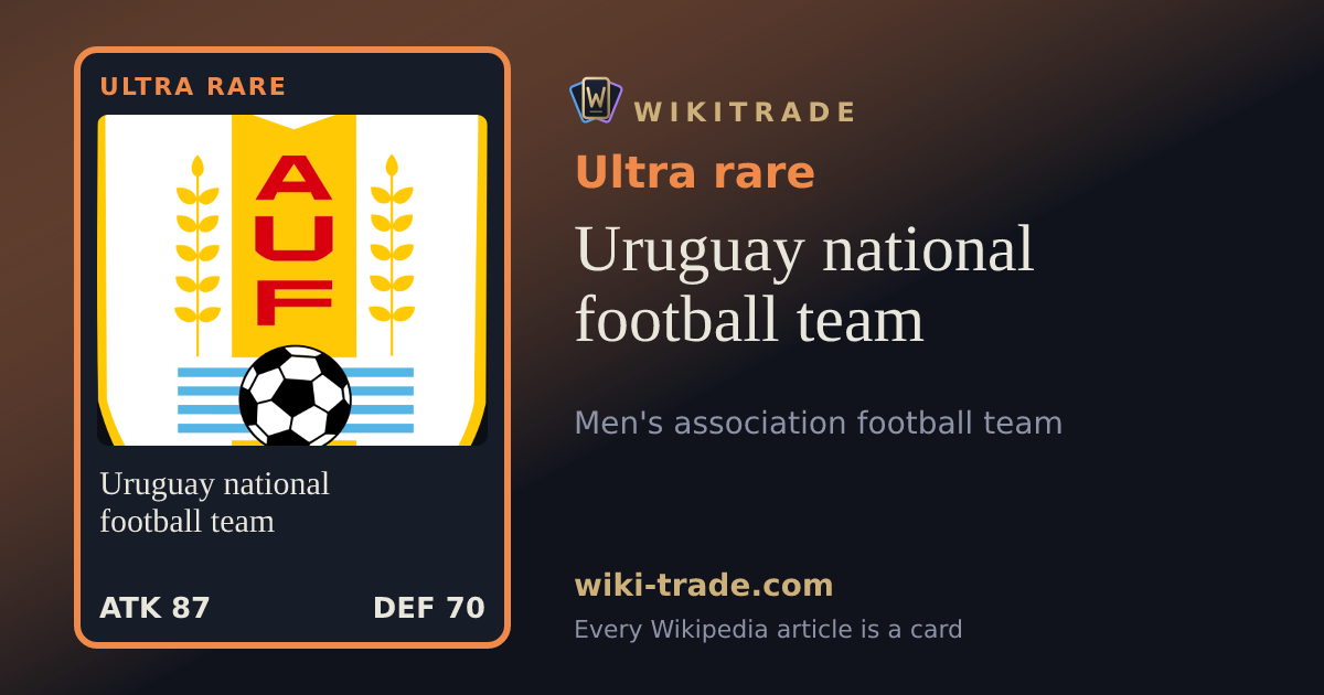 Uruguay national football team — Ultra rare card
