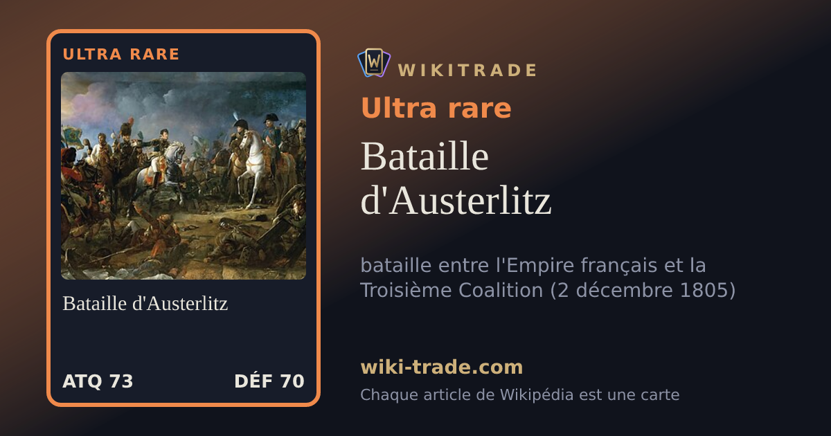 Bataille d'Austerlitz — carte Ultra rare