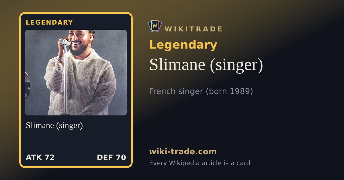 Slimane (singer) — Legendary card