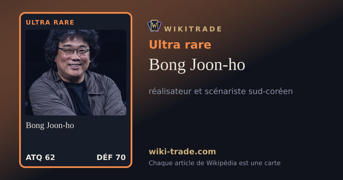 Bong Joon-ho — carte Ultra rare