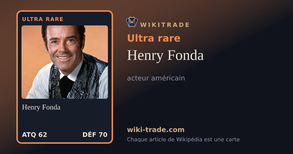 Henry Fonda — carte Ultra rare