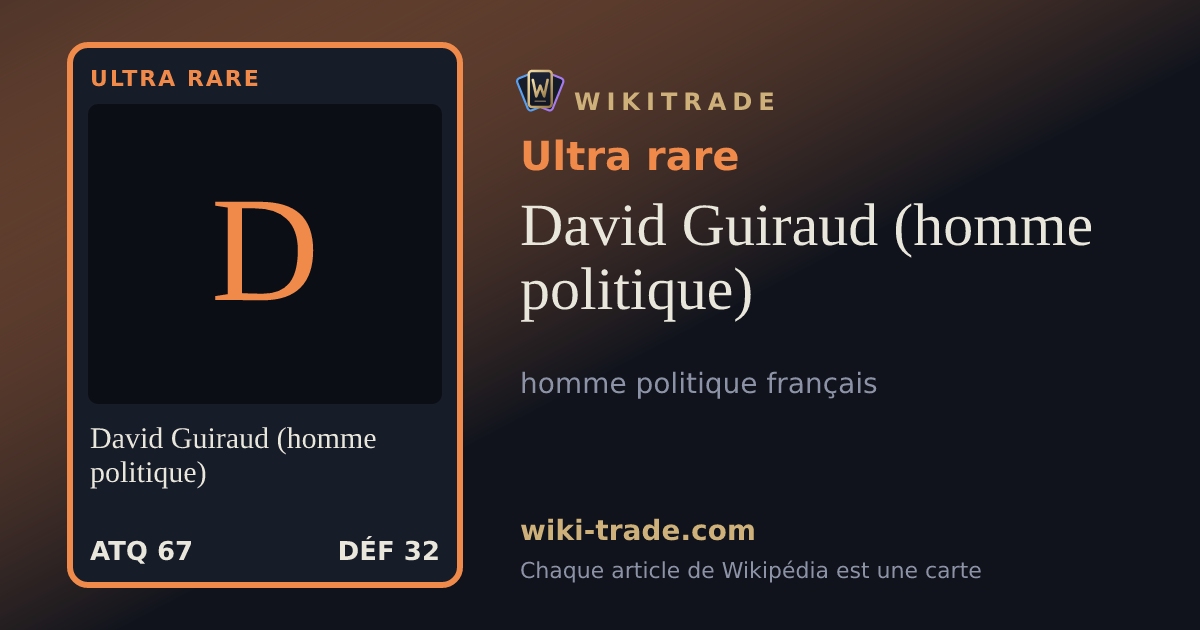 David Guiraud (homme politique) — carte Ultra rare