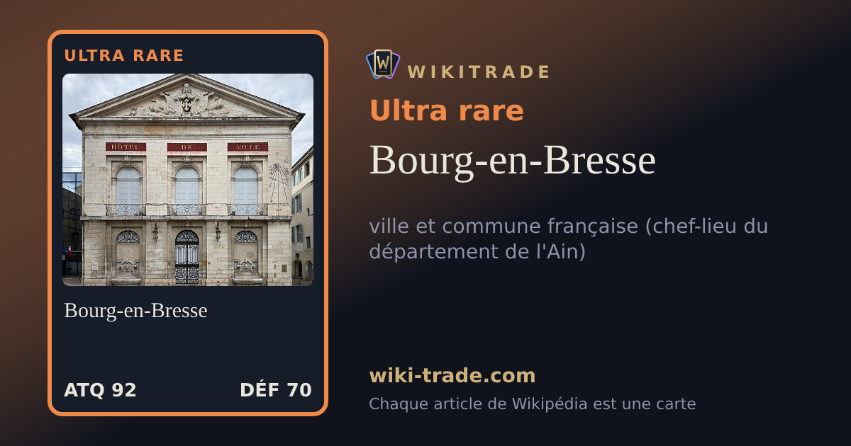 Bourg-en-Bresse — carte Ultra rare