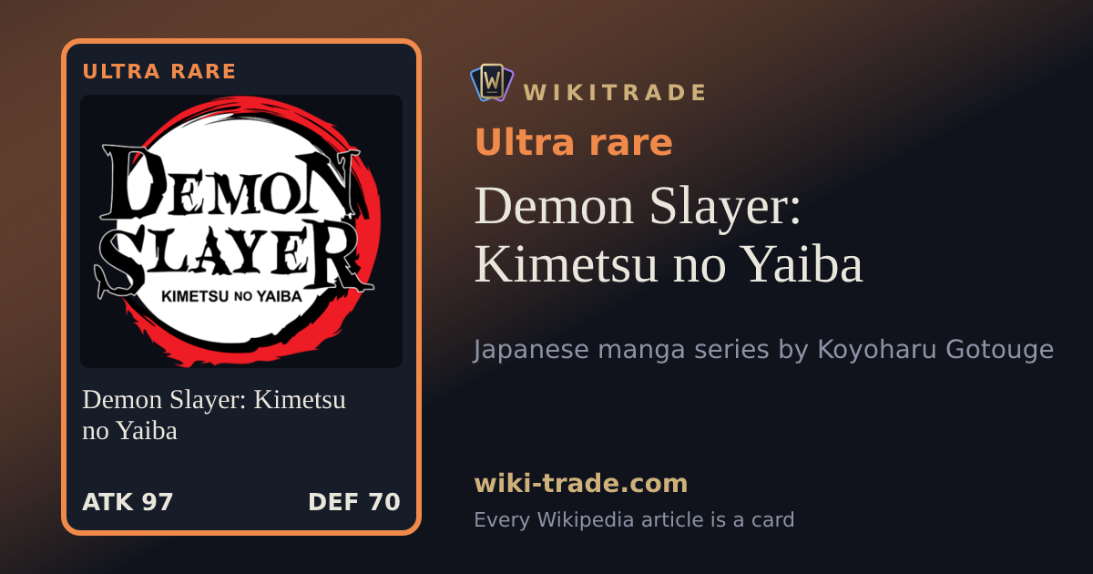 Demon Slayer: Kimetsu no Yaiba — Ultra rare card