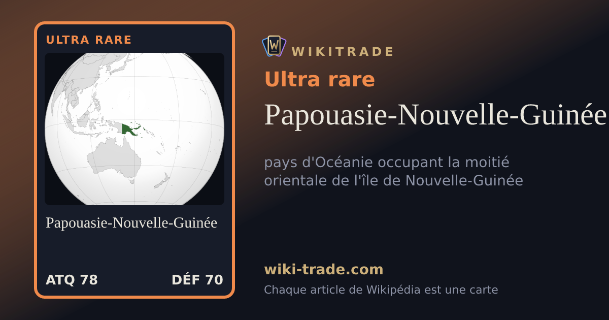 Papouasie-Nouvelle-Guinée — carte Ultra rare