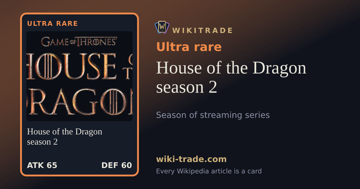 House of the Dragon season 2 — Ultra rare card