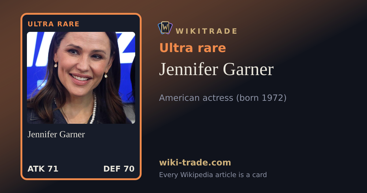 Jennifer Garner — Ultra rare card