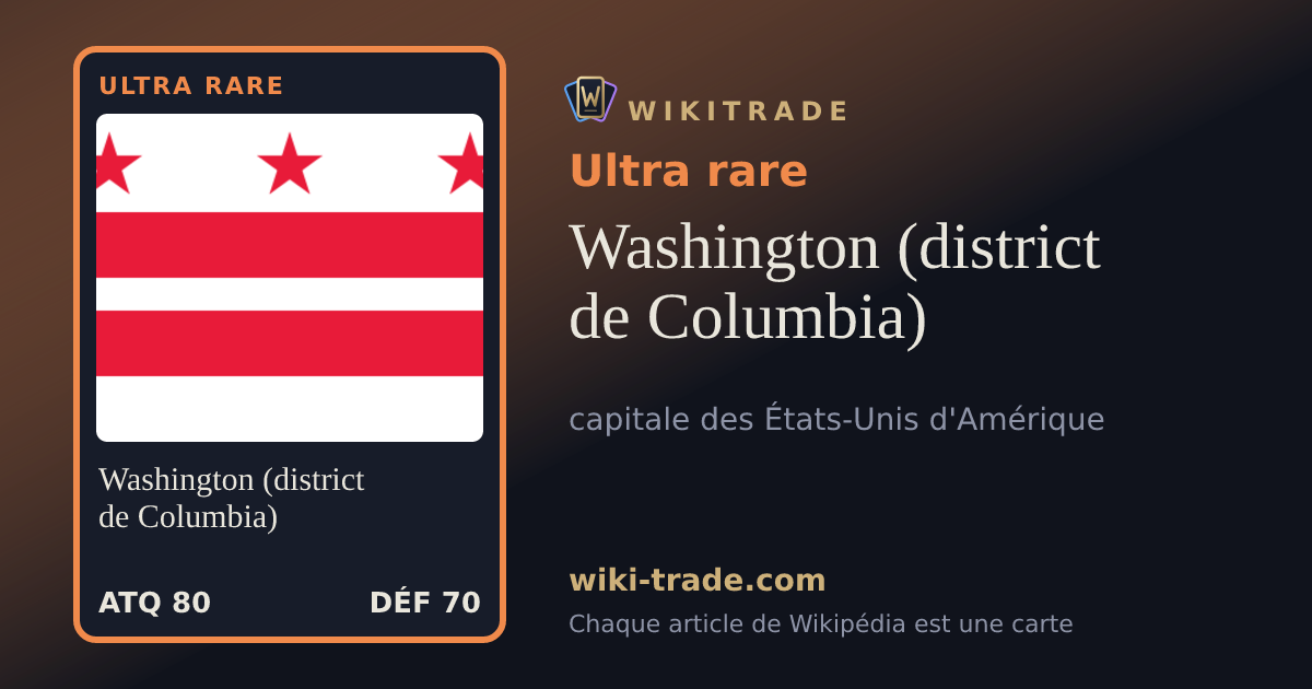 Washington (district de Columbia) — carte Ultra rare