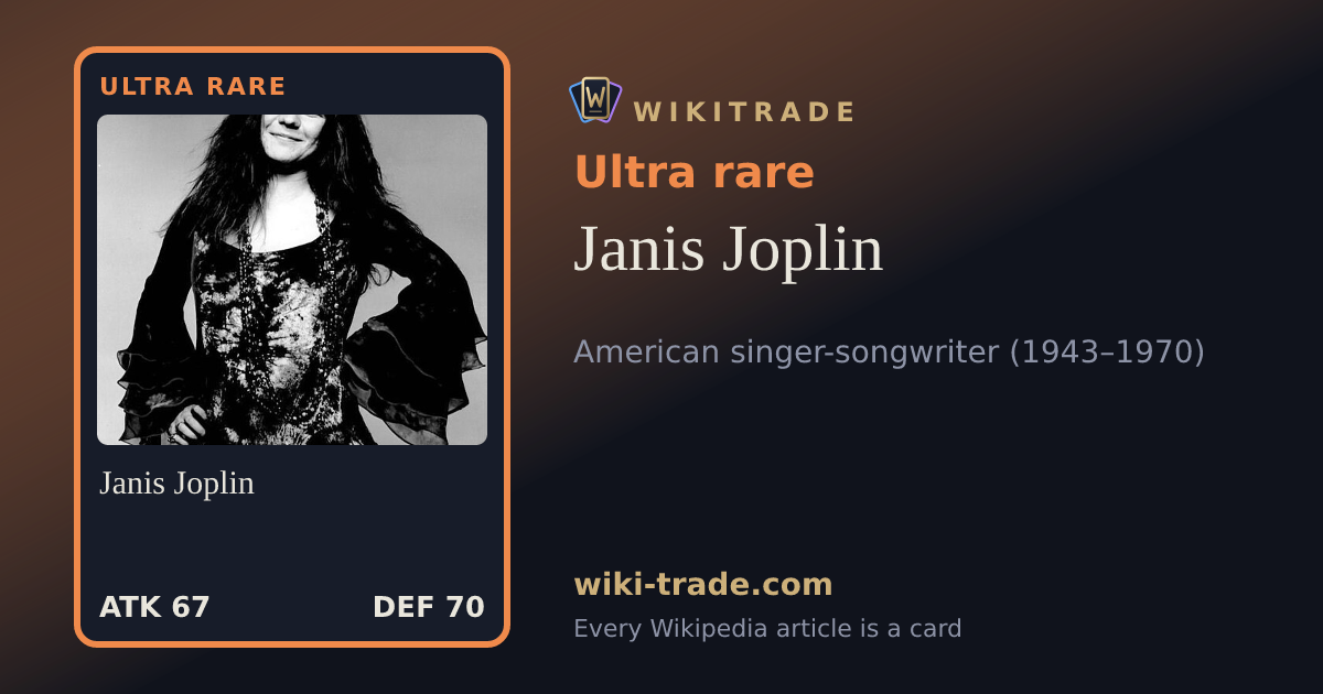 Janis Joplin — Ultra rare card
