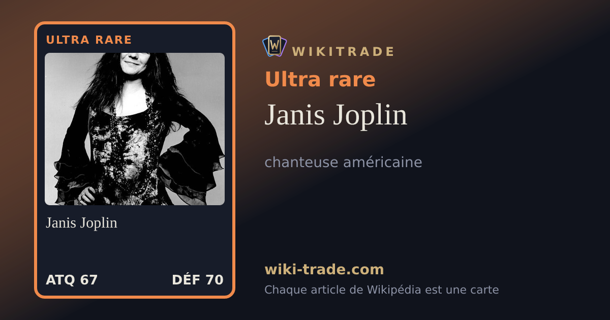 Janis Joplin — carte Ultra rare