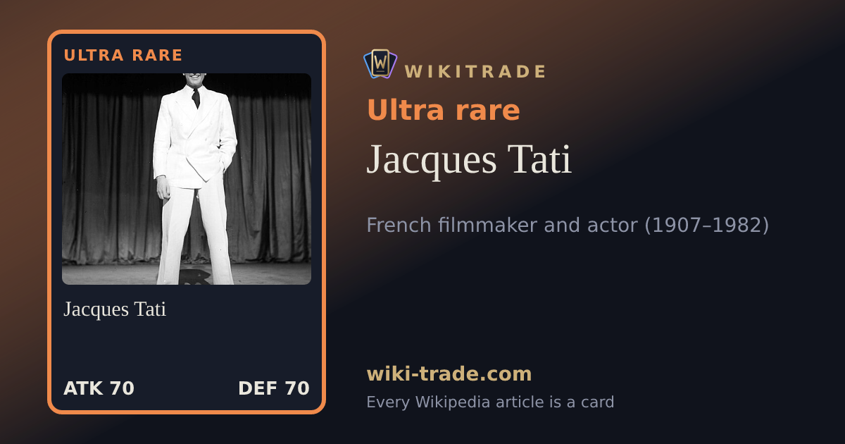 Jacques Tati — Ultra rare card