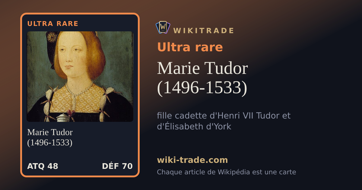 Marie Tudor (1496-1533) — carte Ultra rare