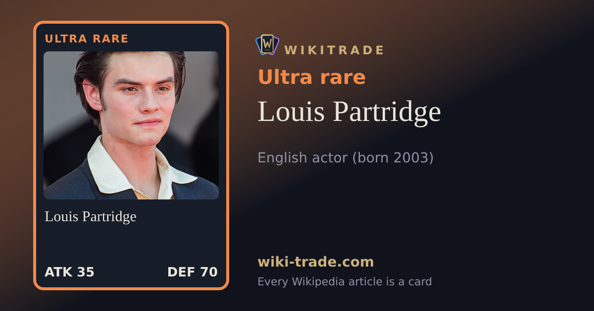 Louis Partridge — Ultra rare card
